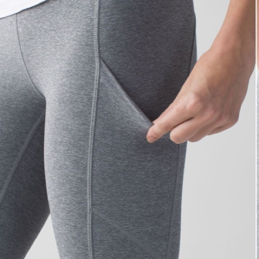 Lululemon Speed Crop Heathered Slate size 6 - Picture 6 of 16